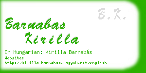 barnabas kirilla business card